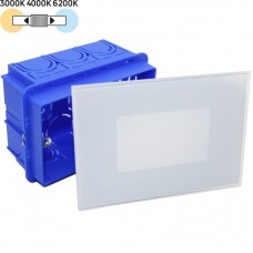 Φωτιστικό Χωνευτό Ορθογώνιο LED 4W 230V CCT Γυάλινο IP66 Λευκό 3-90050